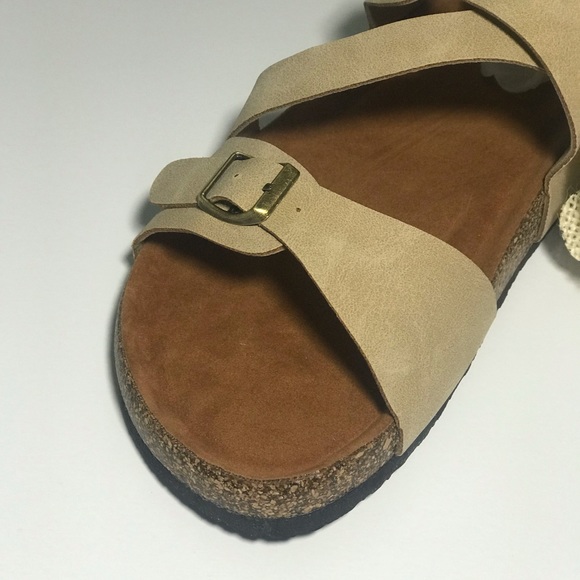 Nude Cork Slide Sandal ** Brand New ** - Picture 3 of 7